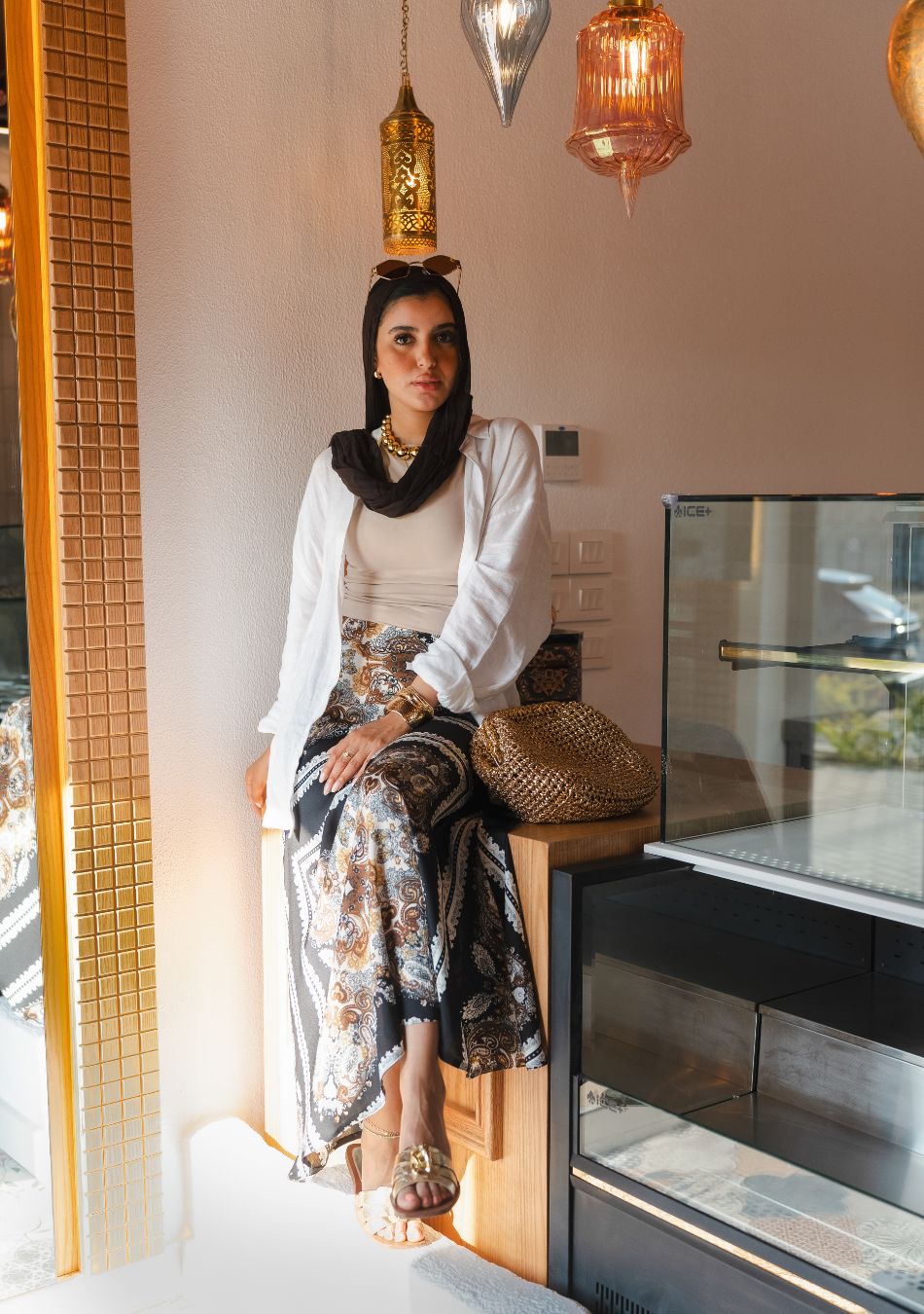 The Printed Satin Skirt