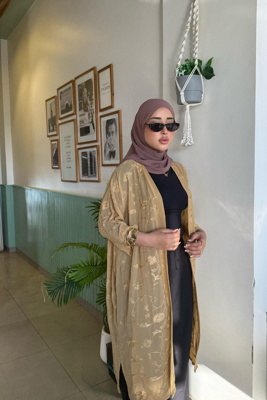 Layla Embroidered Sheer Kimono