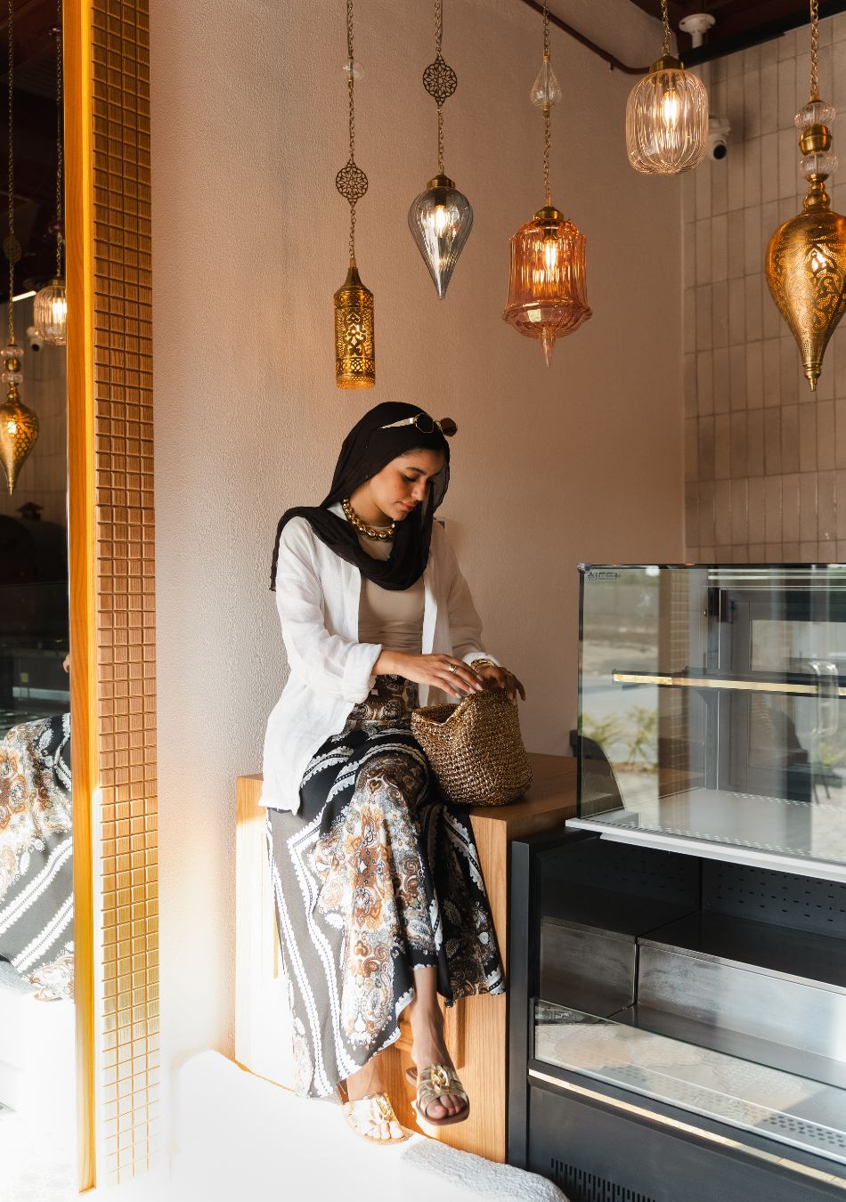 The Printed Satin Skirt