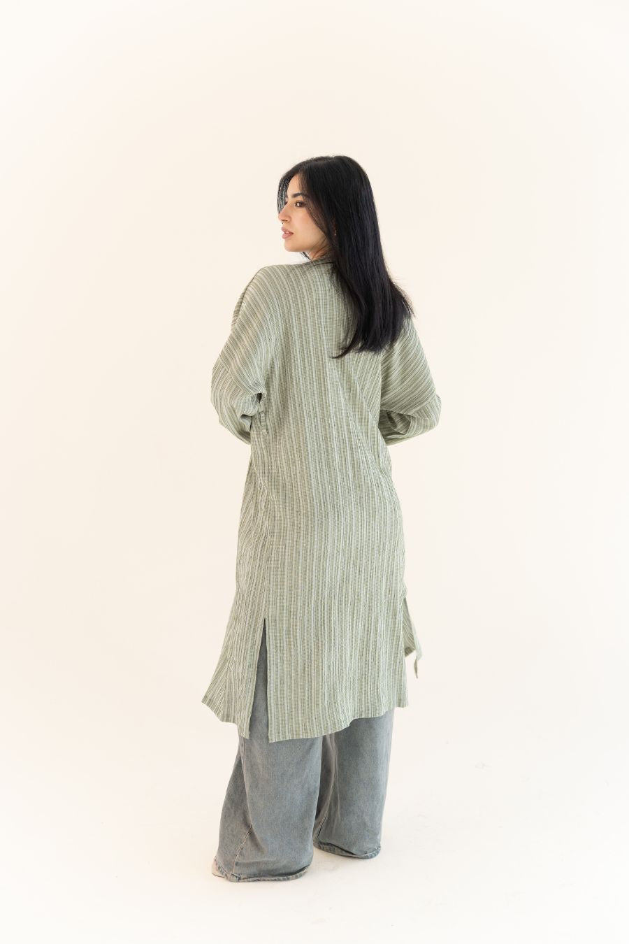 Pleated Cardigan