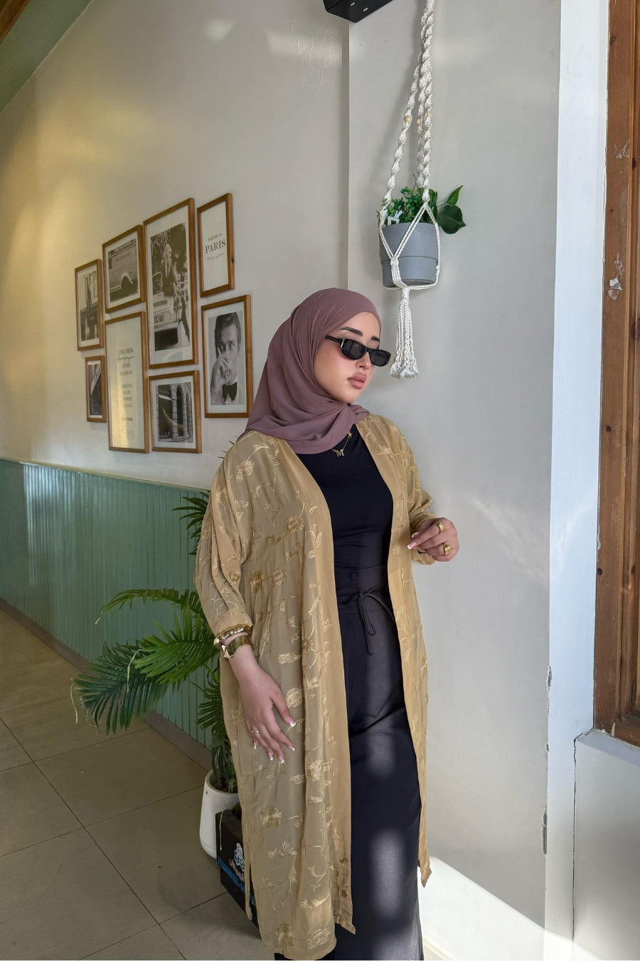 Layla Embroidered Sheer Kimono