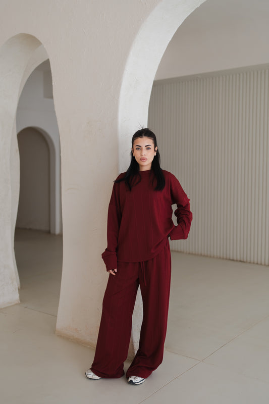 Relaxed Ribbed Lounge Set