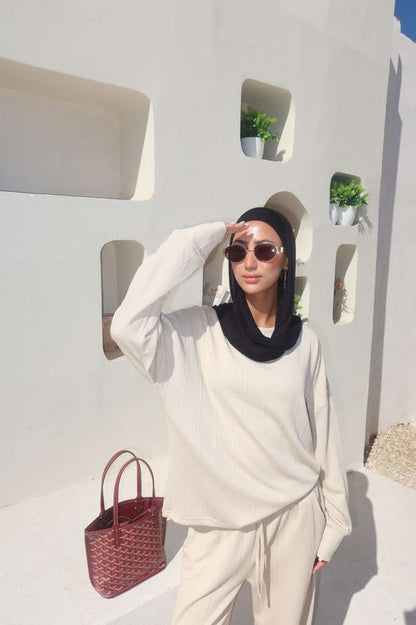 Relaxed Ribbed Lounge Set