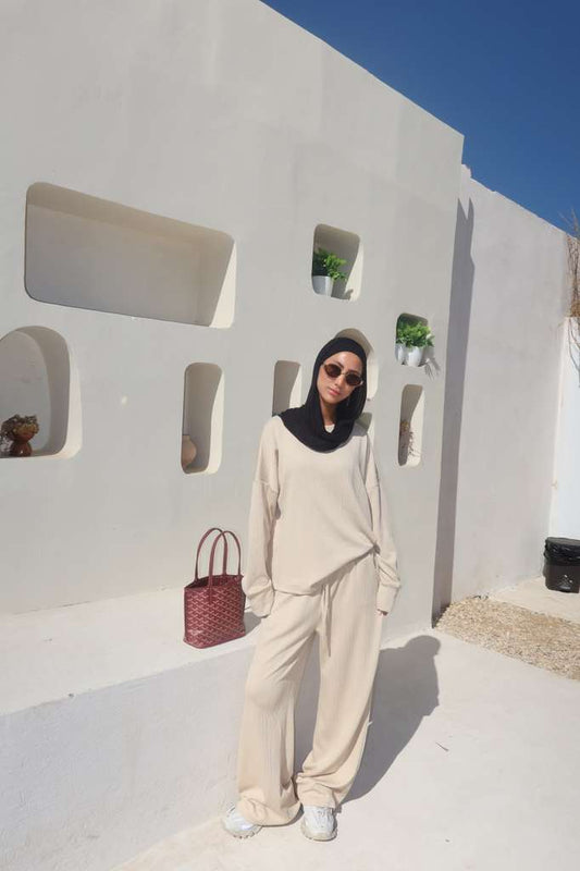 Relaxed Ribbed Lounge Set